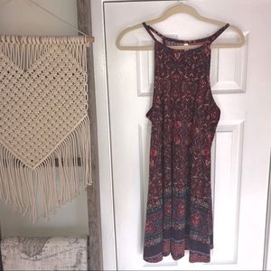 Maroon Patterned Sundress